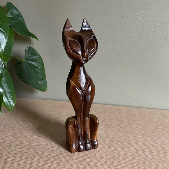 Other - Vintage MCM wooden cat